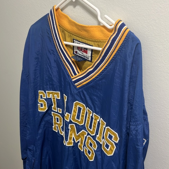 90’s St. Louis Rams Champion NFL Pullover Windbreaker Jacket Size XL - Picture 4 of 9